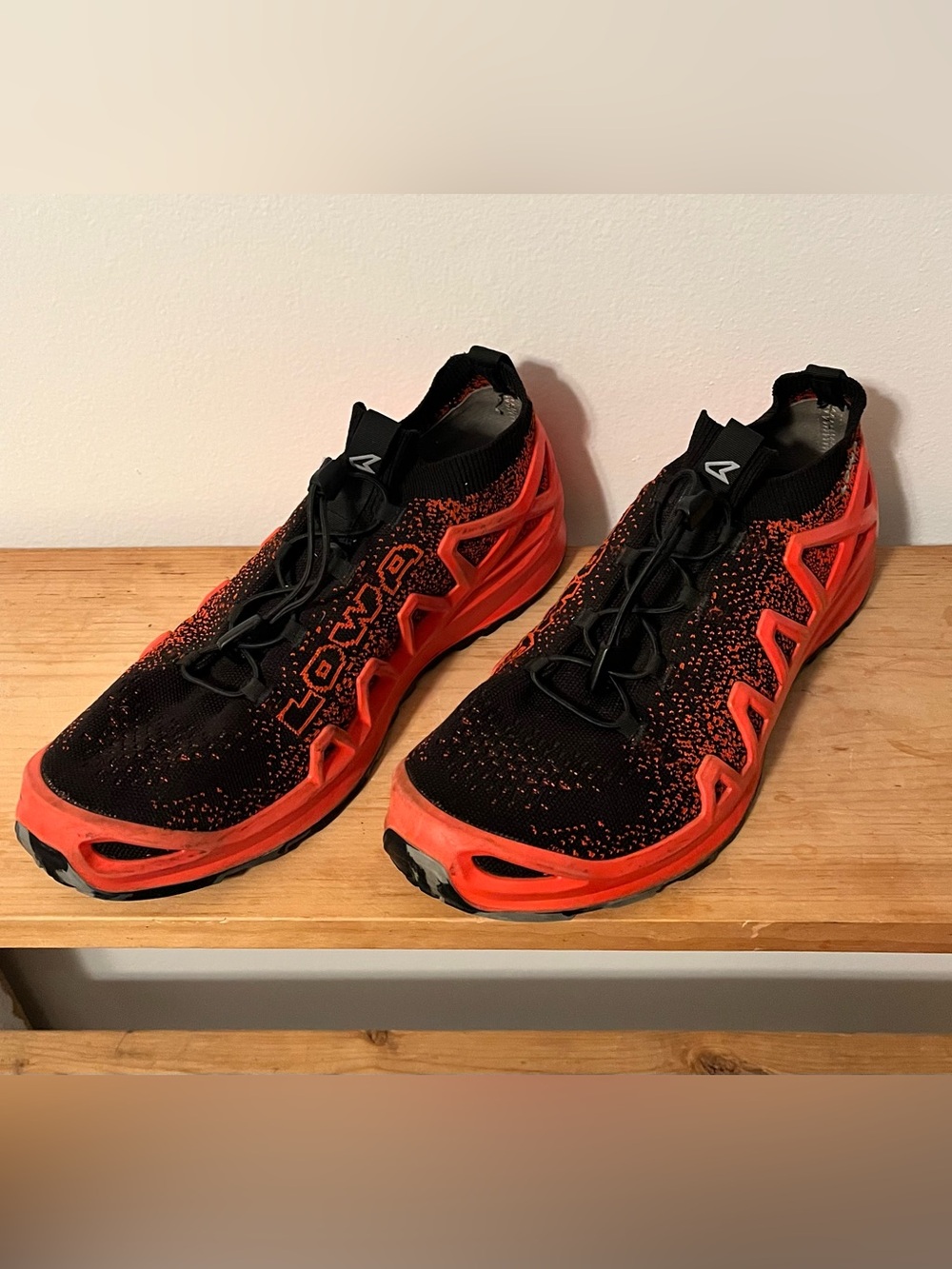 Lowa Men's Athletic Shoes in Black and Red - Lightweight Trail Runner